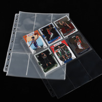 Pochette personnalisée pour classeur à 11 anneaux, album de classement, pages pour cartes à collectionner double face, pochettes à chargement par le haut, 9 pages à pochettes, cartes de jeu en plastique