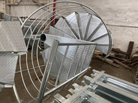 Escalier en acier extérieur, escalier en colimaçon extérieur