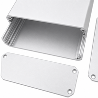 Boîtier de contrôle en aluminium extrudé 104*36*120mm, finition argent brossé, avec coins biseautés, IP54, pour électronique d'instruments