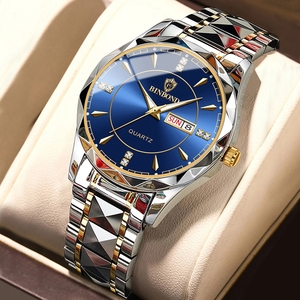 Reloj de Pulsera de Cuarzo para Hombre Binbond 5552 B5552, de Lujo, Resistente al Agua, Luminoso, con Fecha y Día de la <span class=keywords><strong>Semana</strong></span>, Reloj de Acero Inoxidable para Hombre - Product Image 1