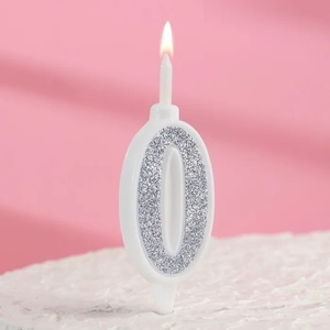 Brillo de oro en <span class=keywords><strong>polvo</strong></span> 0-9 pastel de cumpleaños Digital fiesta Topper vela para Ramadán Diwali Halloween hecho <span class=keywords><strong>cera</strong></span> de parafina escaparate - Product Image 4