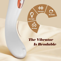 Beheizbarer AV-Vibrator mit Rotlicht-Therapie, Klitoris- und Brustwarzen-Stimulator, Dildo-Vibrator, Massage-Sexspielzeug für Frauen