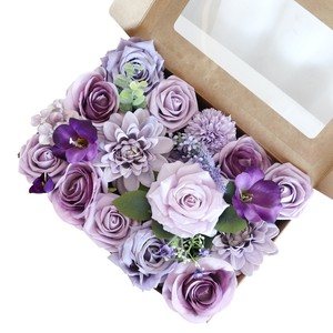 DREA nuovi <span class=keywords><strong>fiori</strong></span> artificiali in scatola rosa rosa rosa rosa fiore con steli Bouquet di <span class=keywords><strong>fiori</strong></span> fatti da te disposizione per la decorazione di nozze - Product Image 5