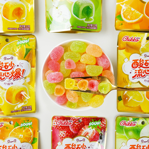 Bán Buôn Halal Tùy Chỉnh Dung Nham Chua Đầy Trái Cây Có Hương Vị Gummy Kẹo 80G - Product Image 2
