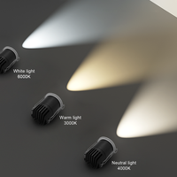 Spot LED encastré anti-éblouissement à cadre ultra-fin 5 mm, sans scintillement, pour maison, galerie, commerce, couloir