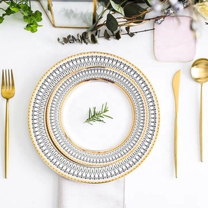 European Western Tableware Restaurant Plates <strong>Dishes</strong> 8inch 10inch Banquet Wedding <strong>British</strong> Ceramic Plate - Product Image 2