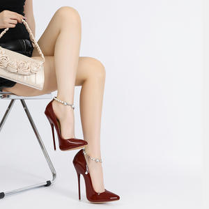 Nouveau cuir européen américain pointu grande taille <span class=keywords><strong>talons</strong></span> hauts Chop hommes rouge Sexy talon <span class=keywords><strong>aiguille</strong></span> super haut talon robe de magasin de nuit - Product Image 3