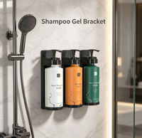 Support mural AOLQ en ABS pour distributeur de shampoing et revitalisant avec verrou magnétique, idéal pour salle de bain d'hôtel