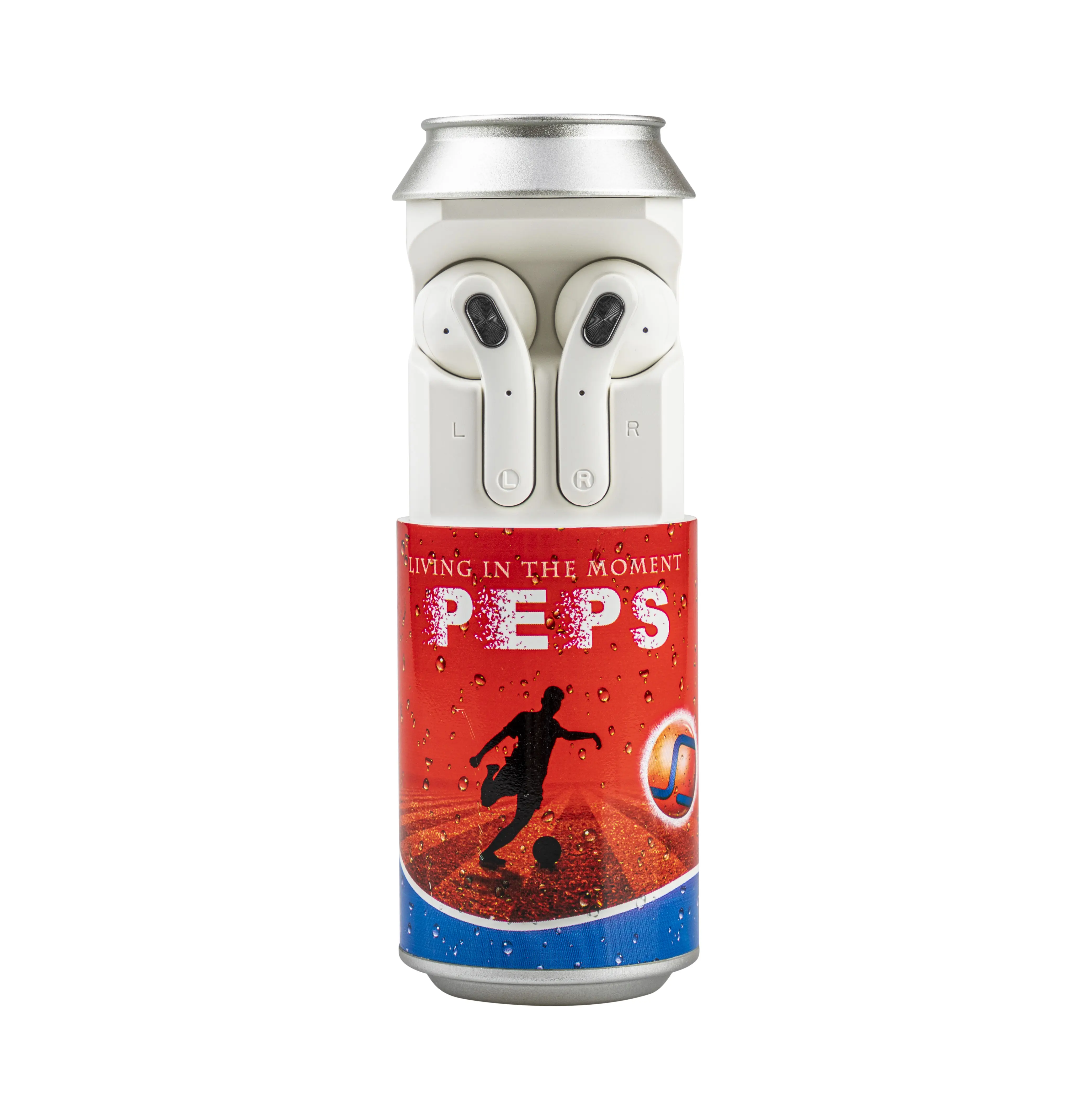 ポータブルミニ缶は真のワイヤレスコーラ缶イヤフォンソーダボトルデザインイヤホンを形作ります