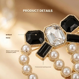 Broche de Aleación Chapado en Oro de Marca de Lujo, Broche de Diseño, Accesorios Decorativos, Joyería de Moda para Ropa - Product Image 3