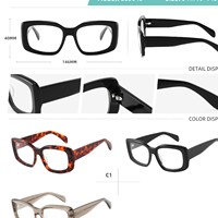MS 6643 2026 Nouvelles lunettes optiques en acétate, monture de lunettes de style rétro, lunettes de mode, verres AC, lunettes tendance à monture intégrale
