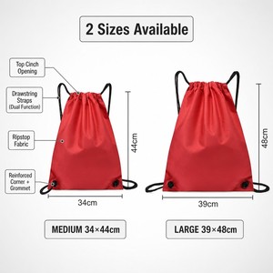 Sac promotionnel à cordon en polyester 210D imperméable, personnalisable (logo et couleur) - Taille moyenne, certifié qualité supérieure pour le rangement sportif - Offre spéciale - Product Image 2