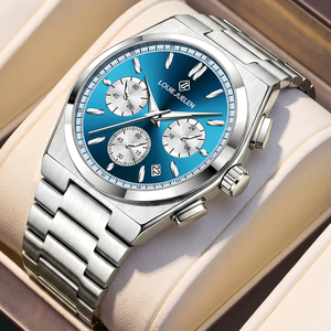 Montre de Luxe en Gros, Montre-Bracelet à Quartz en Acier Inoxydable 42mm, Étanche 3 ATM, Petite Montre à Trois Aiguilles pour Hommes - Product Image 1
