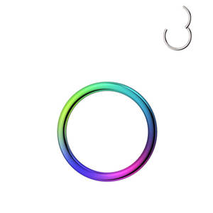 Top-elf Vente en Gros Titane G23 ASTM F136 Anneau de Nez Septum Percé de Mode Boucles d'Oreilles Créoles Rondes Bijoux de Piercing - Product Image 5