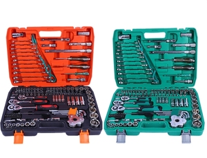 46-216 Pcs Ensembles d'outils combinés de réparation manuelle Clé à cliquet à main 1/4 pouces Douille d'entraînement Clé à cliquet Kit de tournevis - Product Image 2