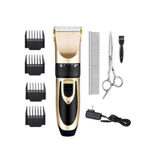 Kit de toilettage pour chien en acier inoxydable ABS à faible bruit, tondeuse à poils pour animaux de compagnie sans fil rechargeable, ensemble de tondeuses pour chien - Product Image 1