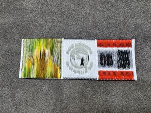 Không có moq tùy chỉnh tái chế thẳng cắt centerfold endfold Damask dệt nhãn - Product Image 2