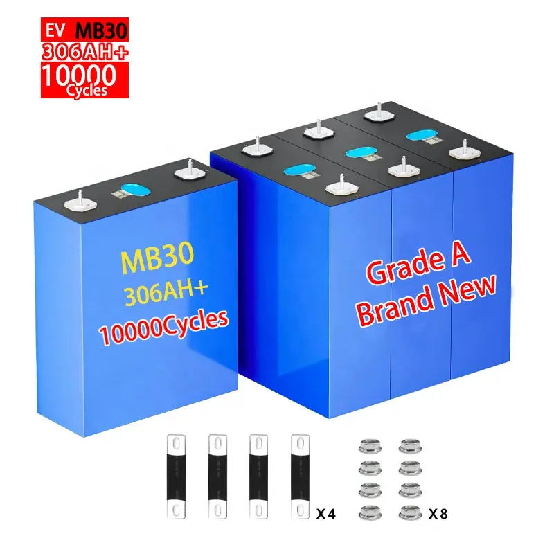 10000 cycles de vie Po4 306Ah Lifepo4 3.2V 200Ah 280Ah Lf280k Lf306 Mb31 Mb30 306Ah 314Ah Lithium Ion Batterie Cellule Stock EU