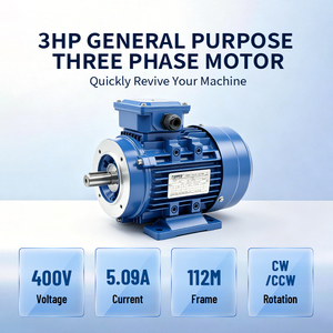 Moteur triphasé AC IE3-112M-6-2.2KW à haut rendement, norme IEC, pour pompes, ventilateurs, machines universelles - Product Image 3