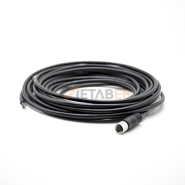M8 Sensor Cable 3 4 5 6 8 Pin Male Female Connector IP67 Waterproof IEC 61076-2-104 A-Coded PVC PUR Shielded Cordset