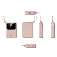 Nouvelle batterie externe portable mini CCC 22,5 W 20000 mAh à charge rapide avec câble détachable et affichage numérique, personnalisable pour iPhone 17