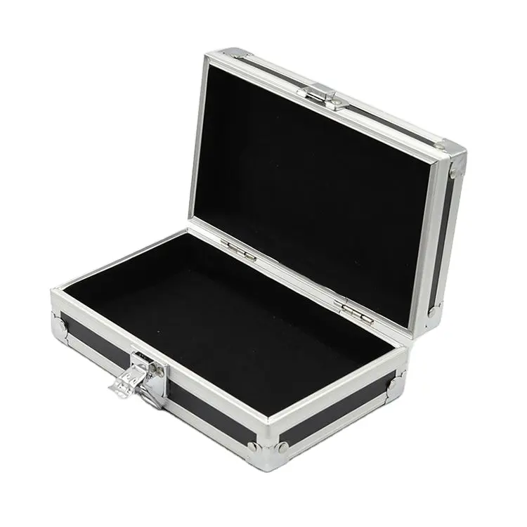 Aluminium Tool Case Toolbox File Storage Hard Carry Case Hand Gun Locking Case With Foam