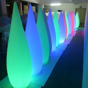 Lámpara de jardín Solar LED RGB, diseño de gota de agua luminosa, lámpara de pie impermeable creativa para exteriores para hoteles, jardines, paisaje - Product Image 4