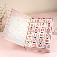 Calendrier de l'Avent personnalisé de Noël sur 12 jours, boîte en matériaux recyclés avec finition brillante ou mate pour cosmétiques, parfums, bougies