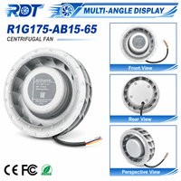Ventilateur radial industriel 48V d'origine allemande R1G175-AB15-65 pour échangeur de chaleur, ventilateur de refroidissement, unité de ventilation de coffret de commande