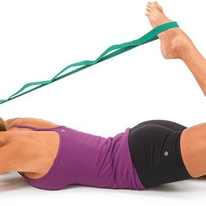 Sangle de yoga multi-boucles verte en PP, ceinture d'étirement unisexe pour fitness et mise en forme, corde de tension, équipement d'entraînement de yoga - Product Image 1