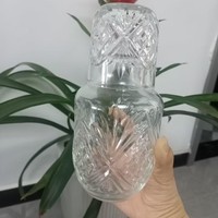 Tasse à eau en verre à boire avec couvercle, design moderne, un pot, une tasse, thé, jus, boisson froide, gaufré au lait, une tasse