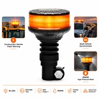 TA2 SAE J845 Doppelt Zertifizierter Mini-Beacon IP6K9K 36 LED Flexibles Rohr 12-24V Bernstein Blau Grün -30 ° C bis 50 ° C 3 Jahre Garantie