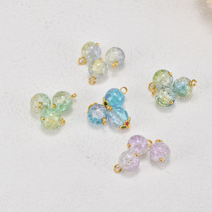 Chinese Retro Style Imitation Jade Glass Round <b>Buttons</b> Floral Design For Cheongsam Tang Suit DIY Jewelry Accessories - Product Image 1