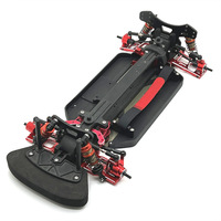 1/10 LC RACING PTG-2/2R Suku Cadang Upgrade Mobil RC Logam, Kit Modifikasi Peredam Kejut Kemudi Remote Control, Set Aksesori
