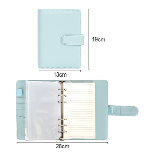 <strong>A6</strong> PU Leather Notebook <strong>Binder</strong> 6 <strong>Ring</strong> Refillable Budget <strong>Binder</strong> Cover for <strong>A6</strong> Refill Pape - Product Image 2