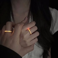 Bagues de couple SA Jewelry qui brillent dans le noir, en alliage lumineux, ensemble de bagues assorties, fourniture d'usine pour lui et pour elle, vente en gros