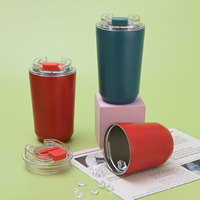 Mug de voyage isotherme à double paroi en acier inoxydable OEM ODM, avec logo personnalisé, sans BPA, anti-fuite, pour e-commerce en gros