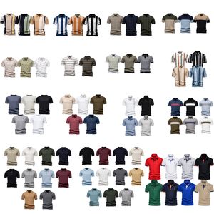 Camiseta de <span class=keywords><strong>polo</strong></span> cómoda de alta calidad para <span class=keywords><strong>hombre</strong></span> con rayas recortadas Camiseta de negocios Rayures Decoupees Pour Hommes - Product Image 6