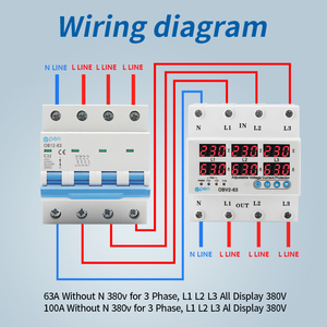 63A ba giai đoạn điện áp hiện tại tiếp sức bảo vệ 100A 63A 60A 220V 3p trên dưới Điện áp chuyển tiếp hiện tại giới hạn điều chỉnh bảo vệ - Product Image 6