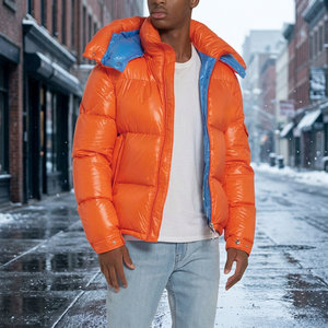 Stylish Hooded Bubble <b>Jacket</b> for Men Premium Quality <b>Waterproof</b> Breathable <b>Warm</b> Lightweight Padded Durable Casual Winter Outdoor - Product Image 1