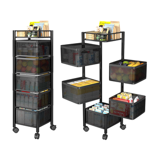 Nouvelle promotion : Chariot de rangement rotatif rond à 360 degrés pour cuisine - Product Image 1