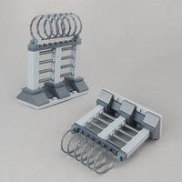 Équipement de base pour scènes de construction avec blocs à faible barrière, murs d'isolation à ressorts et petites pièces, jouets d'assemblage