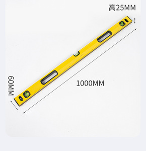 مقياس مستوى متعدد الوظائف عالي الجودة من سبائك الألومنيوم 300 مم/600 مم/800 مم/1000 مم بدقة صناعية +/-10 مم 0-1000 مم ضمان 3 سنوات - Product Image 1