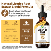 SOLOTREE 60ml Supplément Herbal Liquide Oral Sans Alcool à l'Extrait de Racine de Réglisse pour le Soutien Respiratoire, Digestif et Intestinal pour Adultes