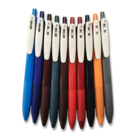 Set Pulpen Gel Retractable Plastik 10 in 1 Berwarna-warni dengan Bot Tinta 0,5 Milimeter, Cocok untuk Berbagai Catatan