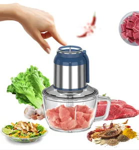 2L/3L Electric Glass Meat Grinder,Food Chopper Meat Blender Food Processor  for Meat,Onion,Vegetables