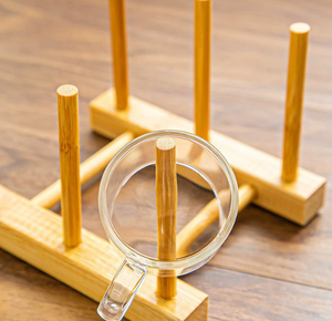 Estante de almacenamiento de cocina de bambú multifunción moderno, vajilla seca y ordenada de madera maciza y organizador de herramientas - Product Image 4