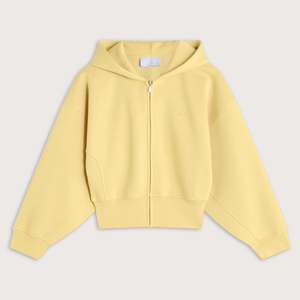 Sweat-shirt court à capuche zippé, écologique et durable, respirant, en coton biologique et polyester recyclé - Product Image 4
