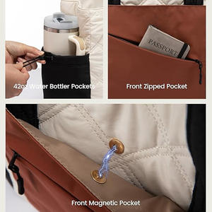 New Trend Women's Large Capacity Lightweight Handbag Multi-Pocket <b>Shopping</b> <b>Bag</b> Polyester Customizable Logo <b>Reusable</b> Fashion Gift - Product Image 5