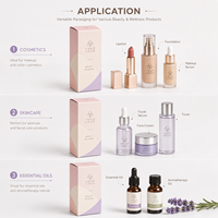 Boîte d'emballage cosmétique biodégradable personnalisée, boîte cadeau pour soins de la peau, boîte en papier couché, emballage de maquillage, matériaux recyclés